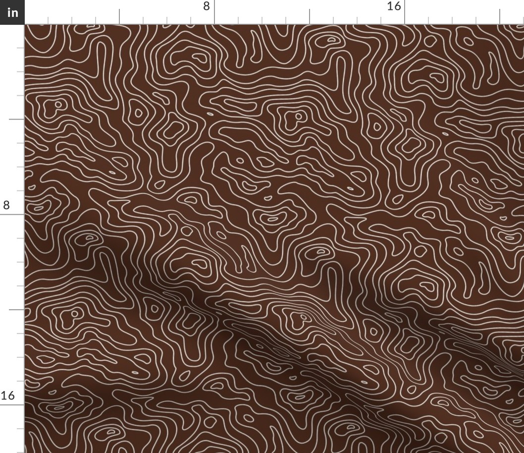 Topographic Map Brown and White Stripes Wave Elevation Topographic Topo Map Pattern 