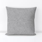 Topographic Map Grey and White Stripes Wave Elevation Topographic Topo Map Pattern 