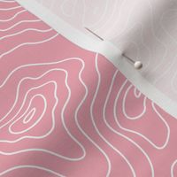 Topographic Map Pink and White Stripes Wave Elevation Topographic Topo Map Pattern 