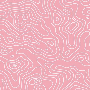 Topographic Map Pink and White Stripes Wave Elevation Topographic Topo Map Pattern 