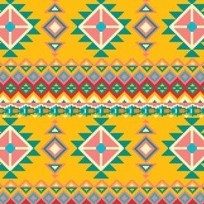  Aztec Tribal Native American Mexican Mayan Boho Pattern