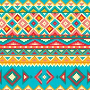 Aztec Tribal Native American Mexican Mayan Boho Pattern