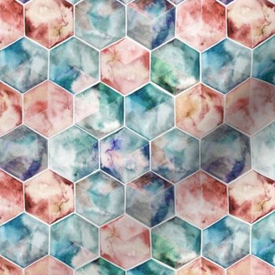 Translucent Watercolor Hexagons small version