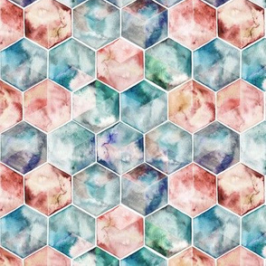 Translucent Watercolor Hexagons small version