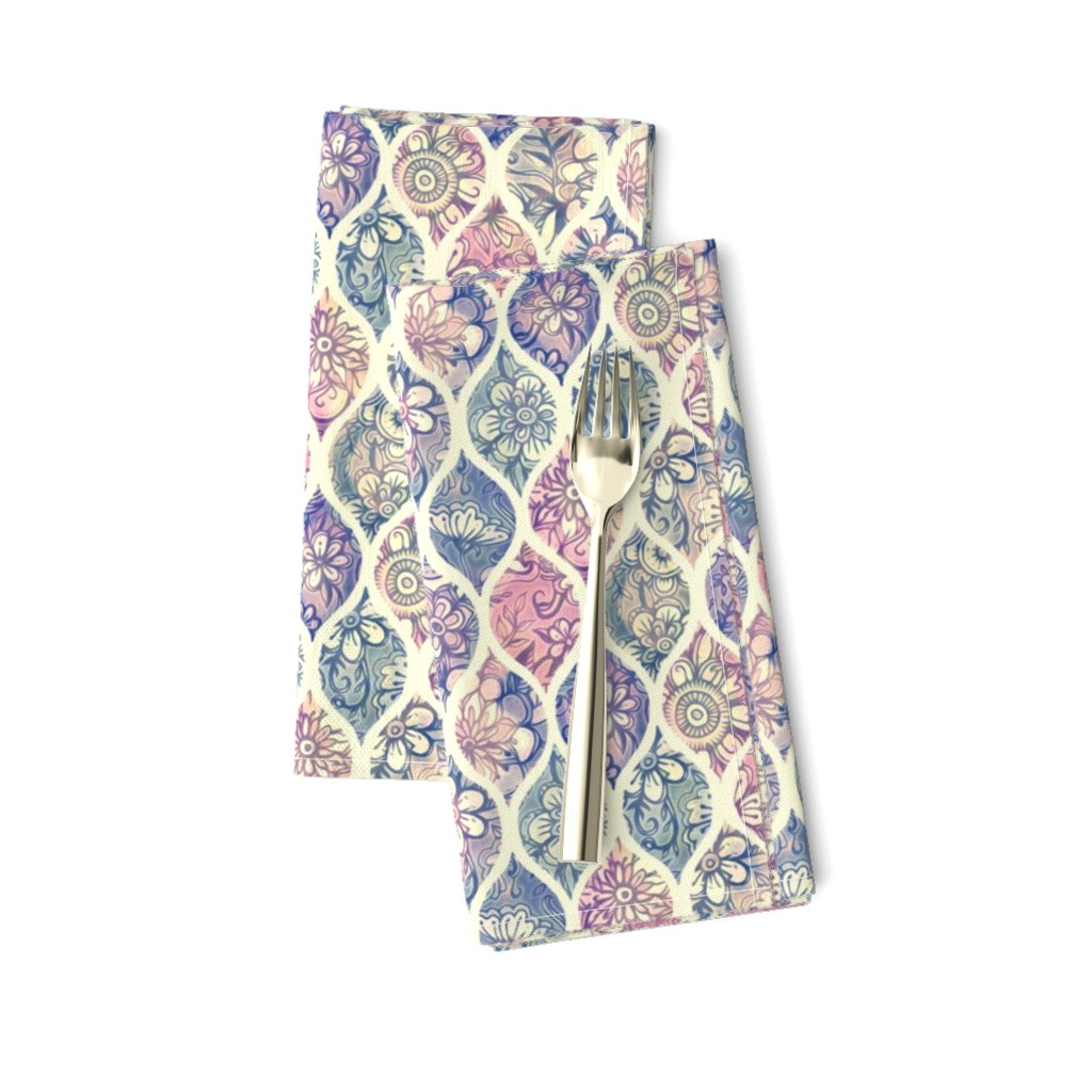 Patterned & Painted Floral Ogee in Vintage Tones small version