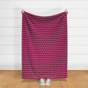 german shorthaired pointer in glasses fabric - bright magenta