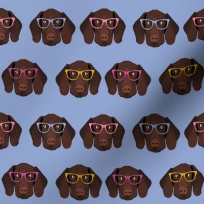 german shorthaired pointer in glasses fabric 