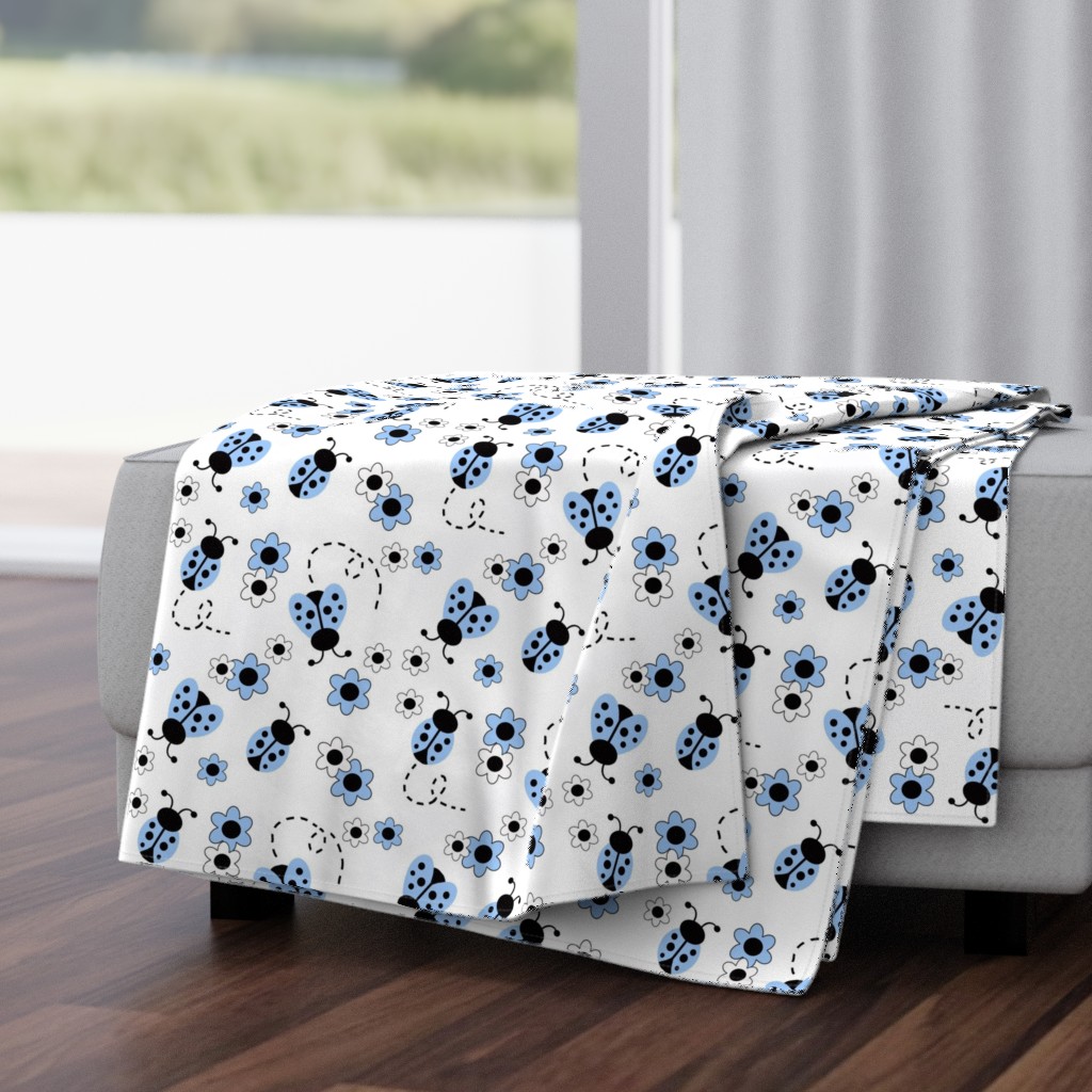 Blue Ladybug Floral