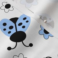 Blue Ladybug Floral