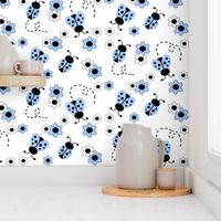 Blue Ladybug Floral