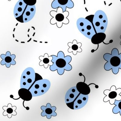 Blue Ladybug Floral