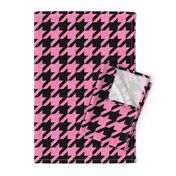 The Houndstooth Check ~ Black and Pink Glitter 