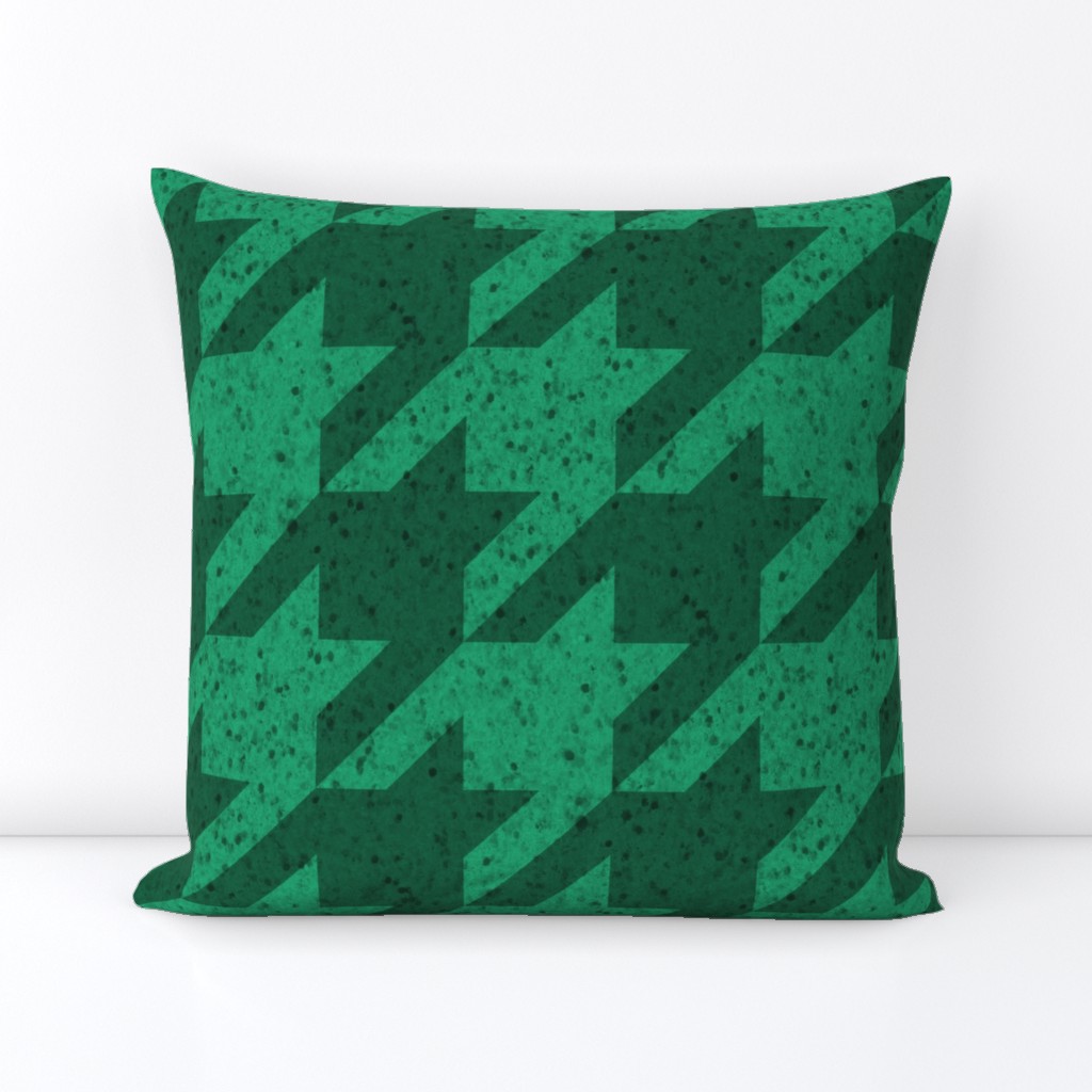 The Houndstooth Check ~ Green Marble 