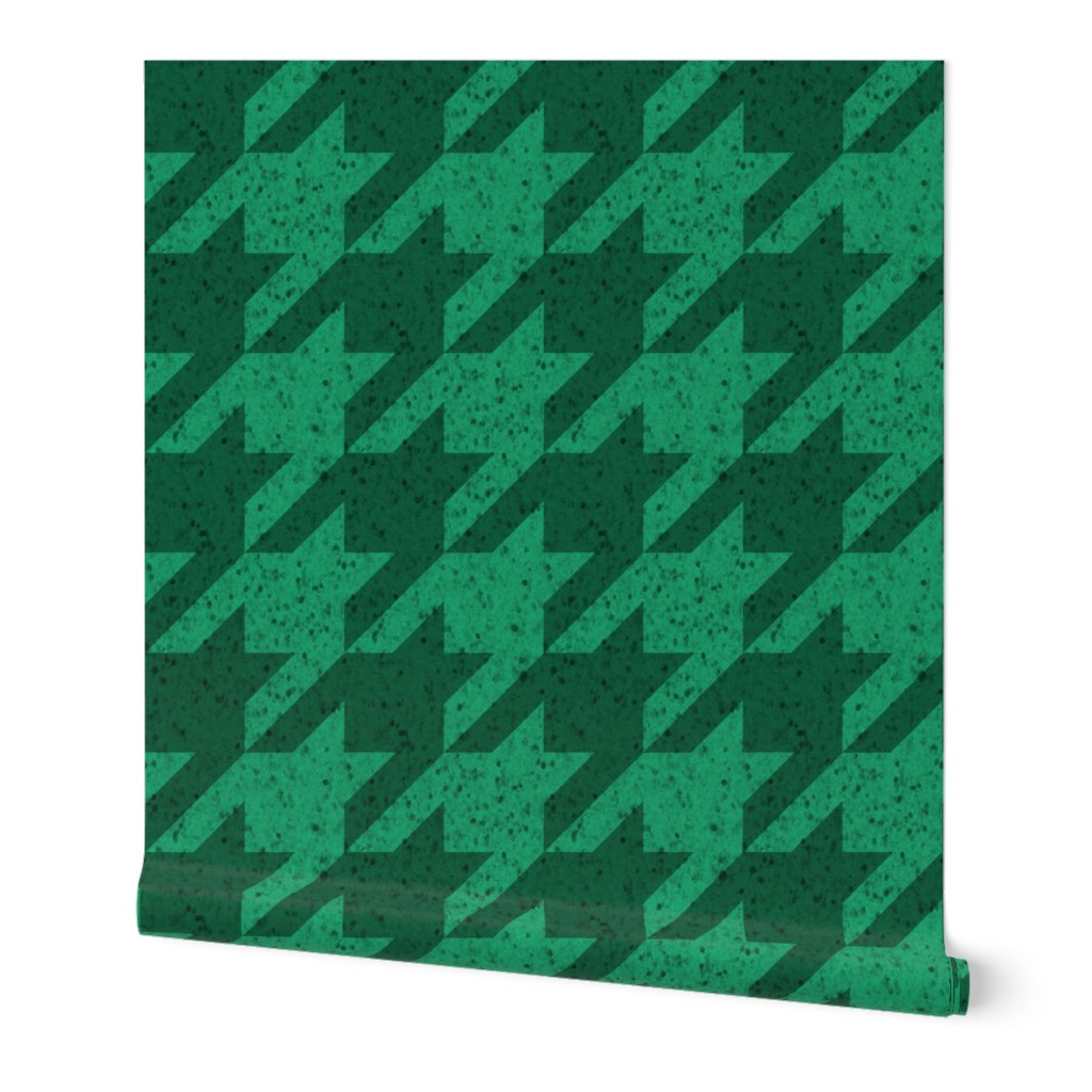 The Houndstooth Check ~ Green Marble 