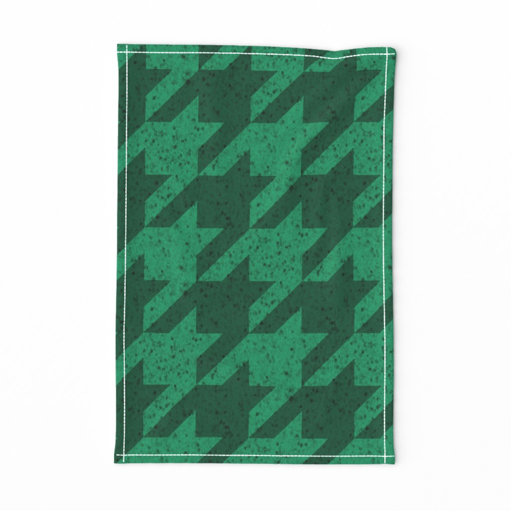 The Houndstooth Check ~ Green Marble 