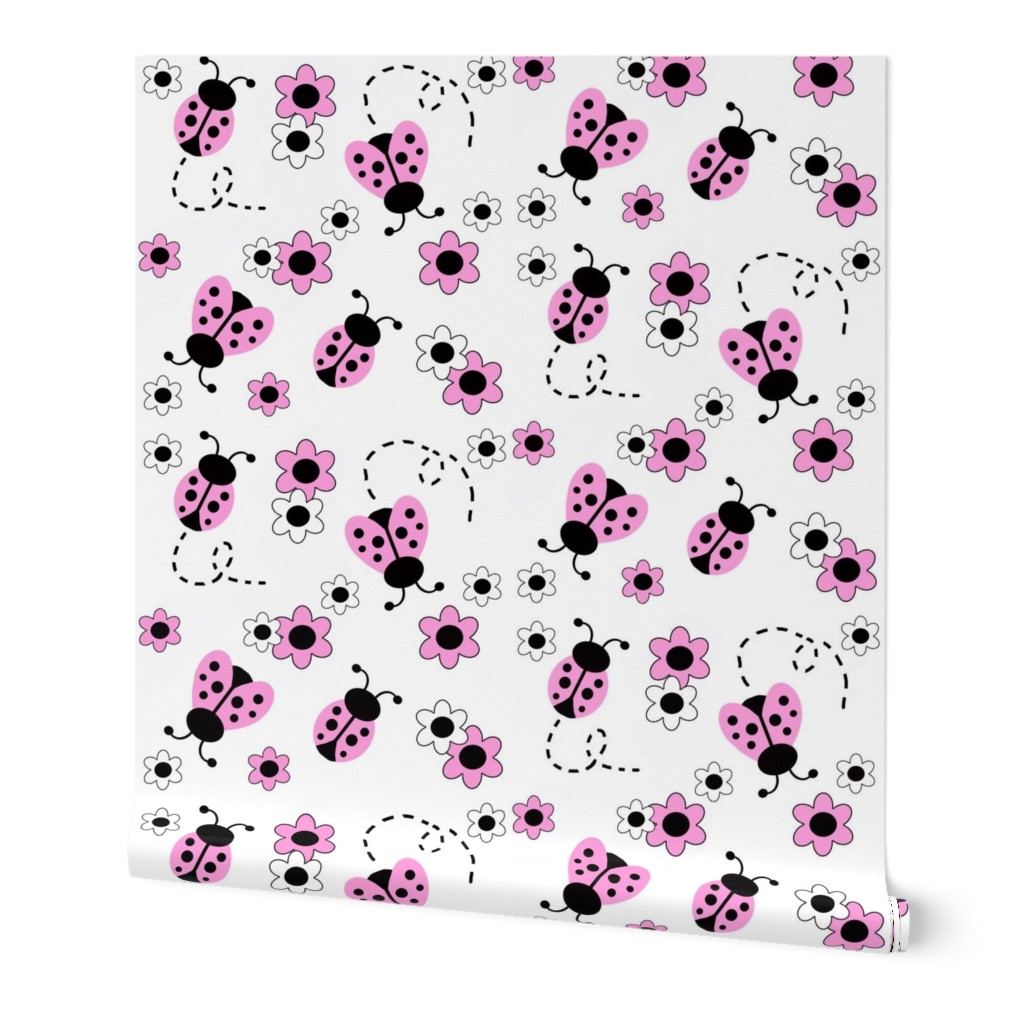 Pink Ladybug Floral