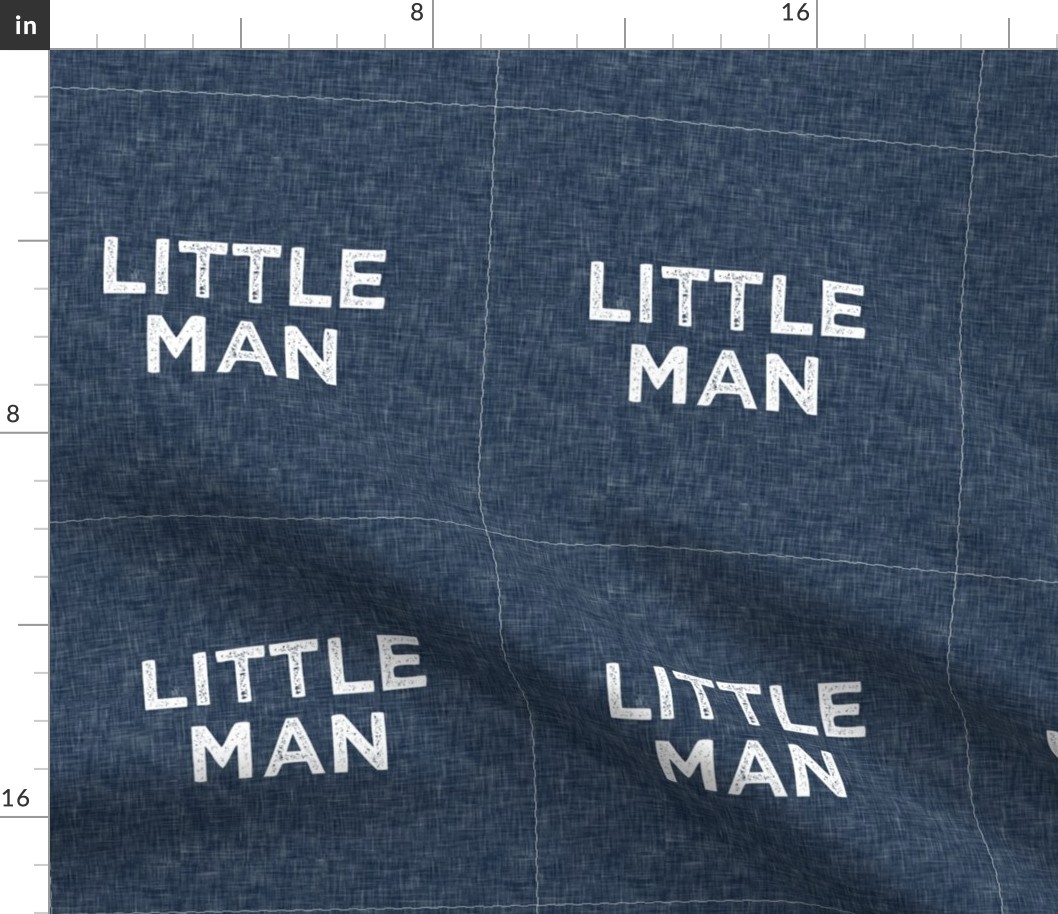 9" Little Man Quilt Block with cut lines