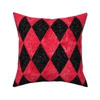 Harlequin Diamonds ~ Black and Red Mosaic