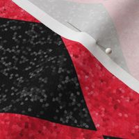 Harlequin Diamonds ~ Black and Red Mosaic