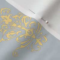 midcentury baroque - grey gold