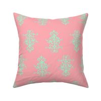 midcentury baroque - coral mint