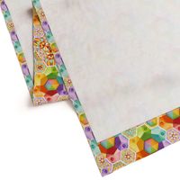 Rainbow Hexagons Patchwork (smaller scale