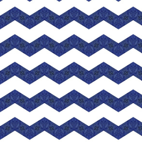 Denim Deconstruction -chevron /blue 