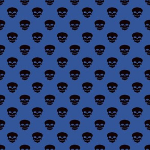 Skulls on Blue
