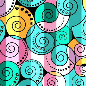  Abstract colorful spiral pattern 