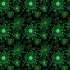  Abstract green black pattern .