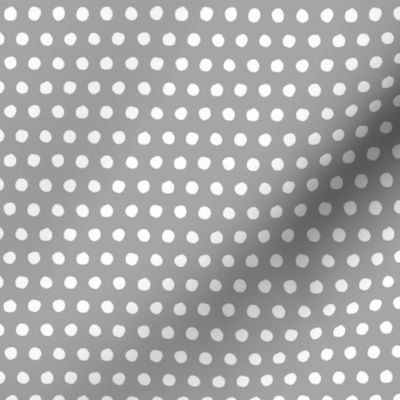 Offset Spots - White on Grey
