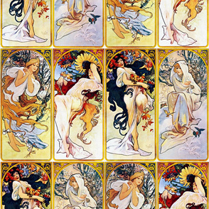 Alfons Mucha 1895 The Four Seasons