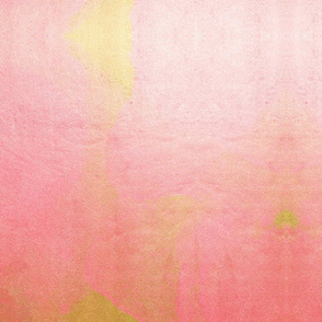 Gold and Pink Paint Spill Abstract Art 