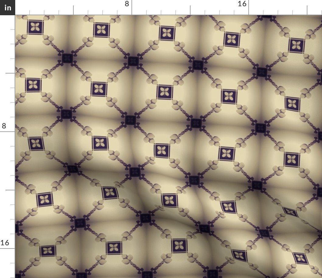 Spoonflower Trellis in Navy and Grey