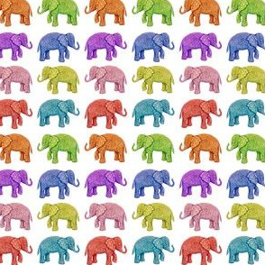Colorful Baby Elephant Parade