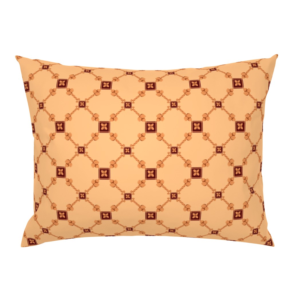 Spoonflower Trellis in Burnt Orange