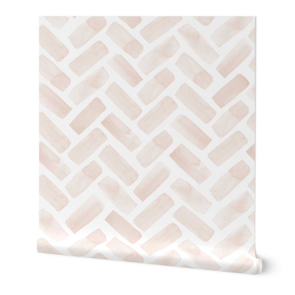 watercolor herringbone - tropics