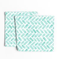 watercolor herringbone - green