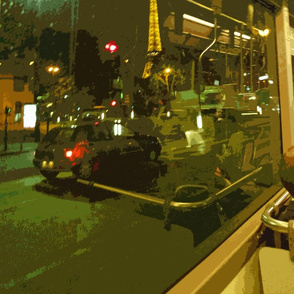 Paris - Eiffel Tower as seen from the #63 bus near Pont de l'Alma