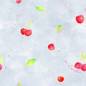 Watercolor Cherries 