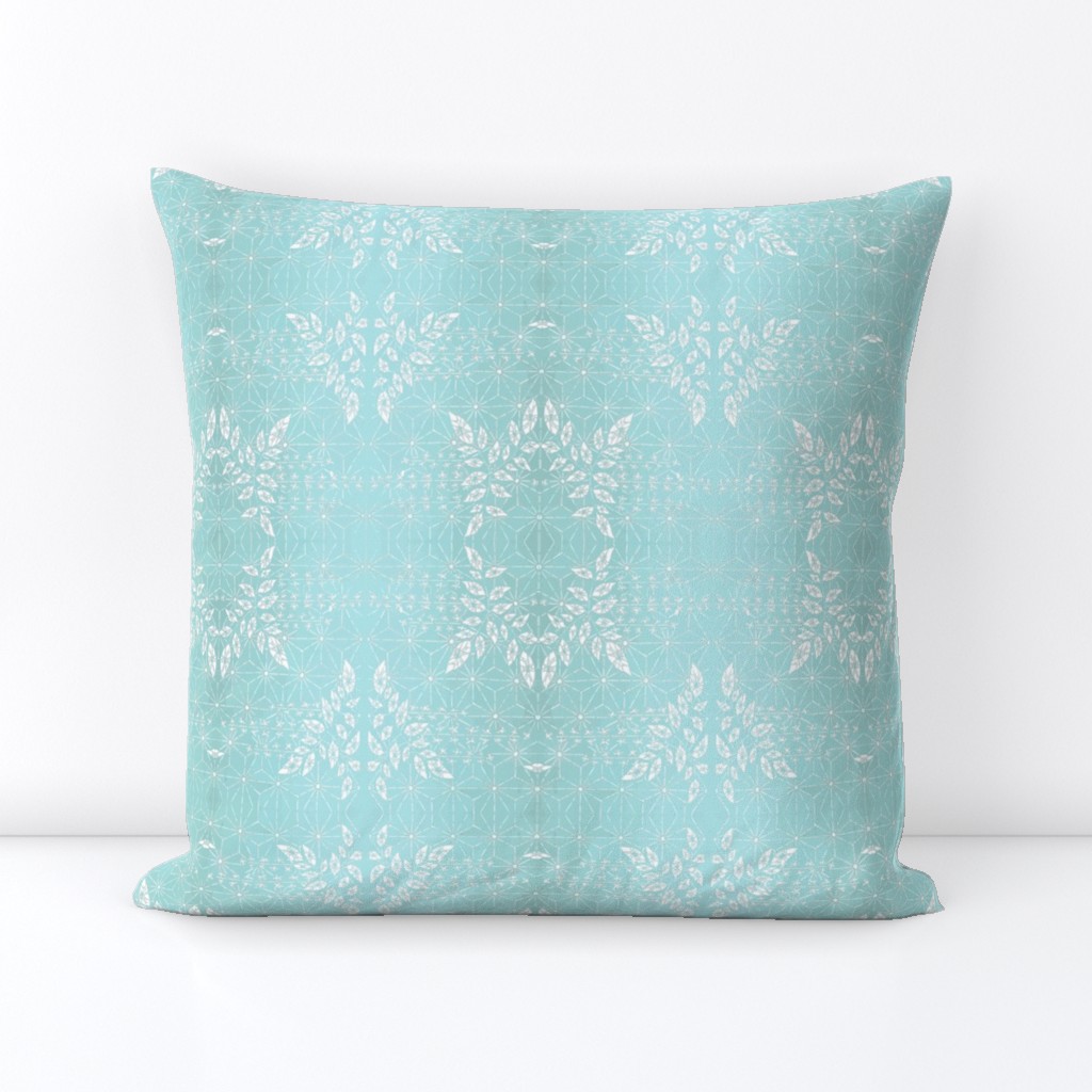 Tropical Blue Damask