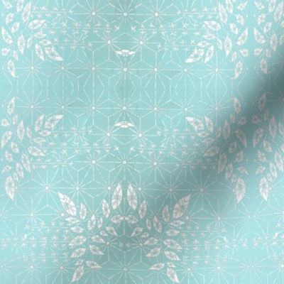 Tropical Blue Damask