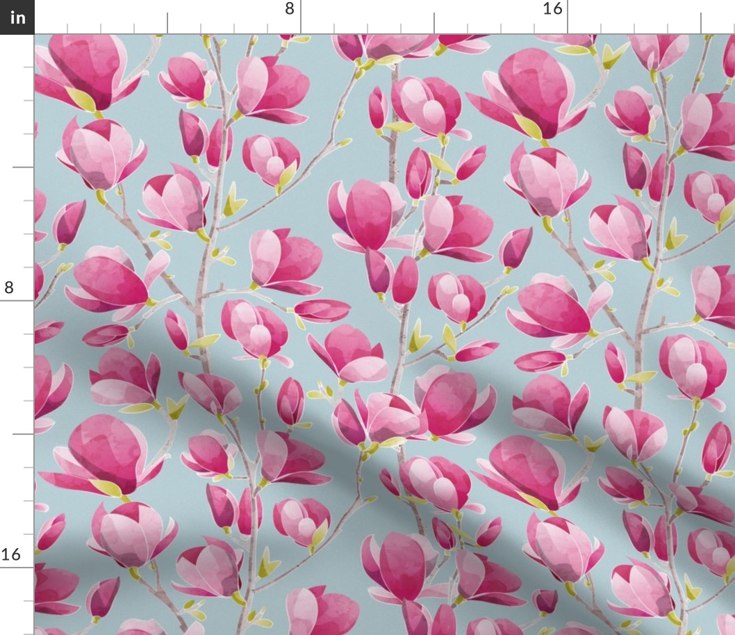 Normal scale // Magnolia Spring Bloom 3 // blue background