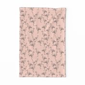 Flamingos on Peach - Smaller Size