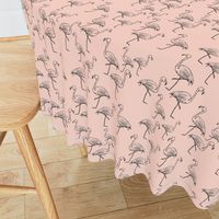 Flamingos on Peach - Smaller Size