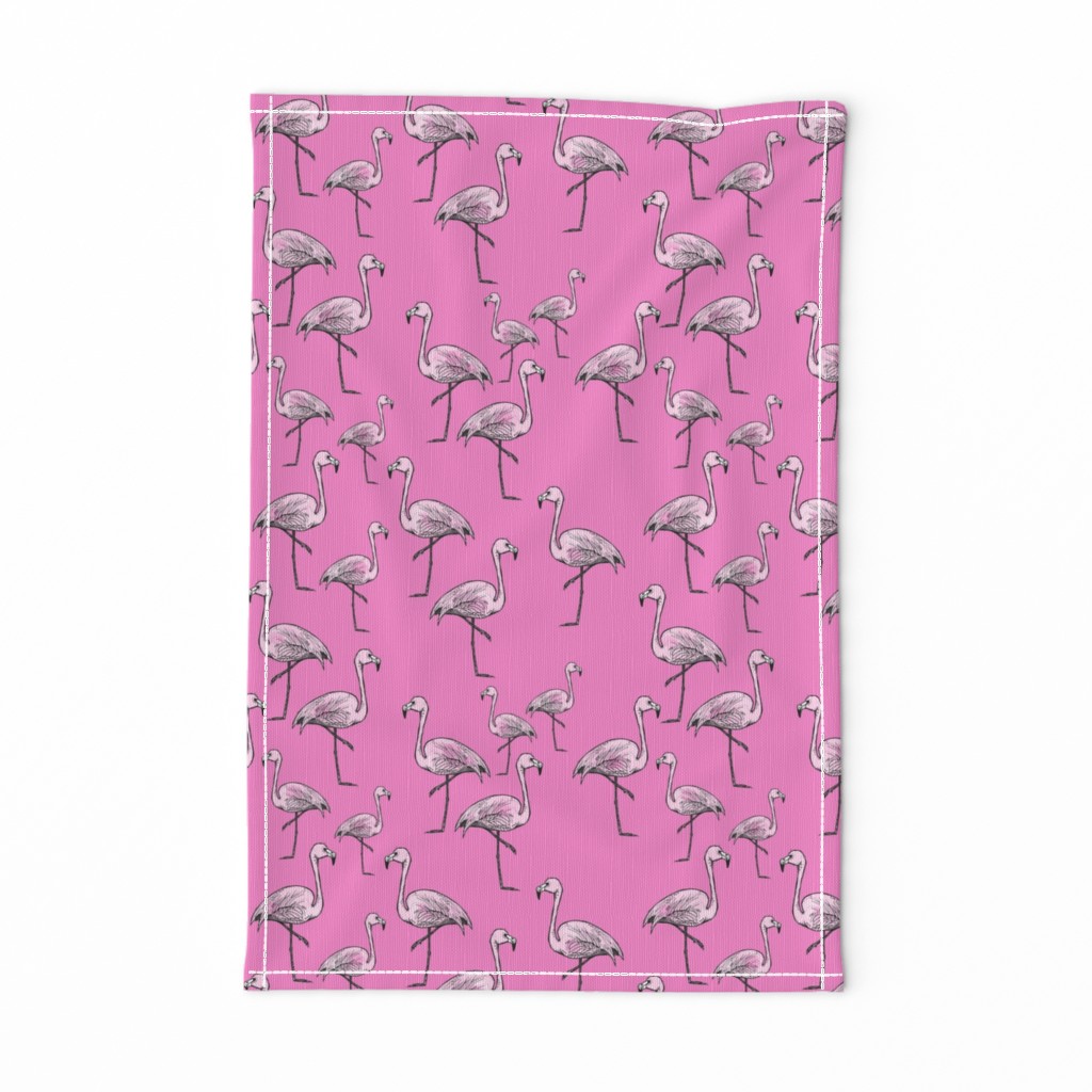 Brighter Pink Flamingos - Smaller Print