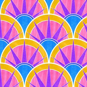 Bold, Bright Art Deco Inspired Fancy Fan