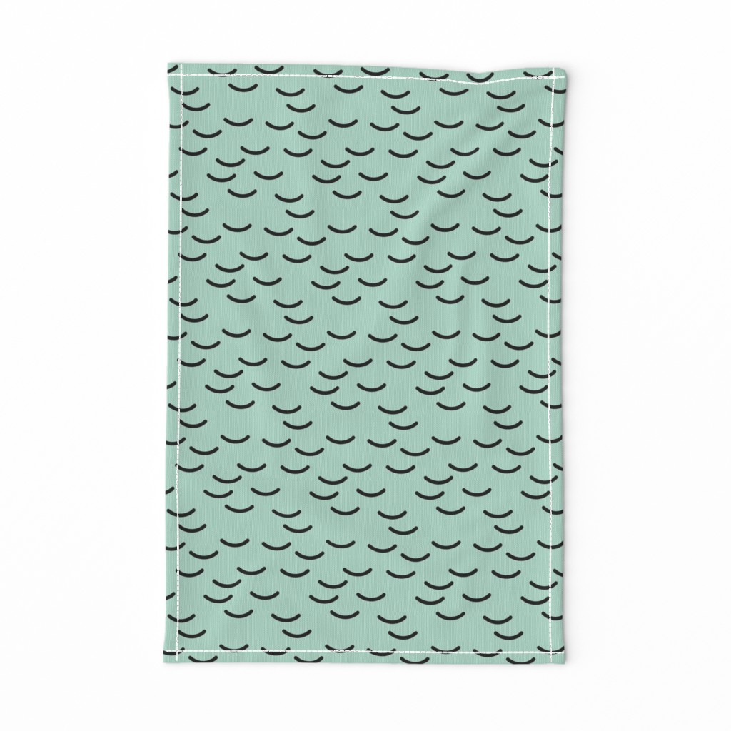 Make a wish eyelash abstract Scandinavian style twig lines and curves mint green