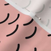 Make a wish eyelash abstract Scandinavian style twig lines and curves blush pastel pink