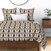 Primitive Pug and pineapple - large border width black